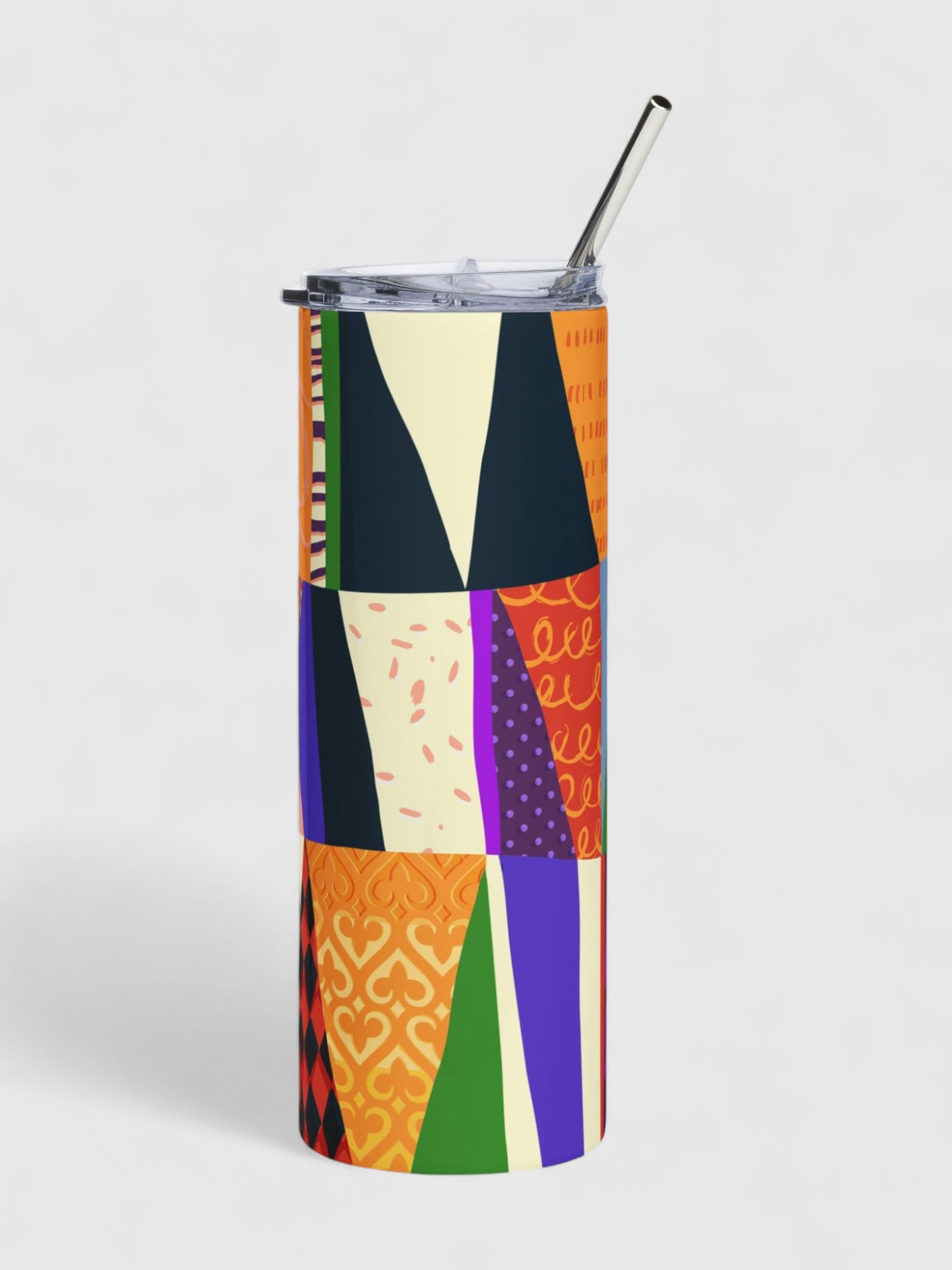 Abstract Triangles Stainless Steel Tumbler - 20oz