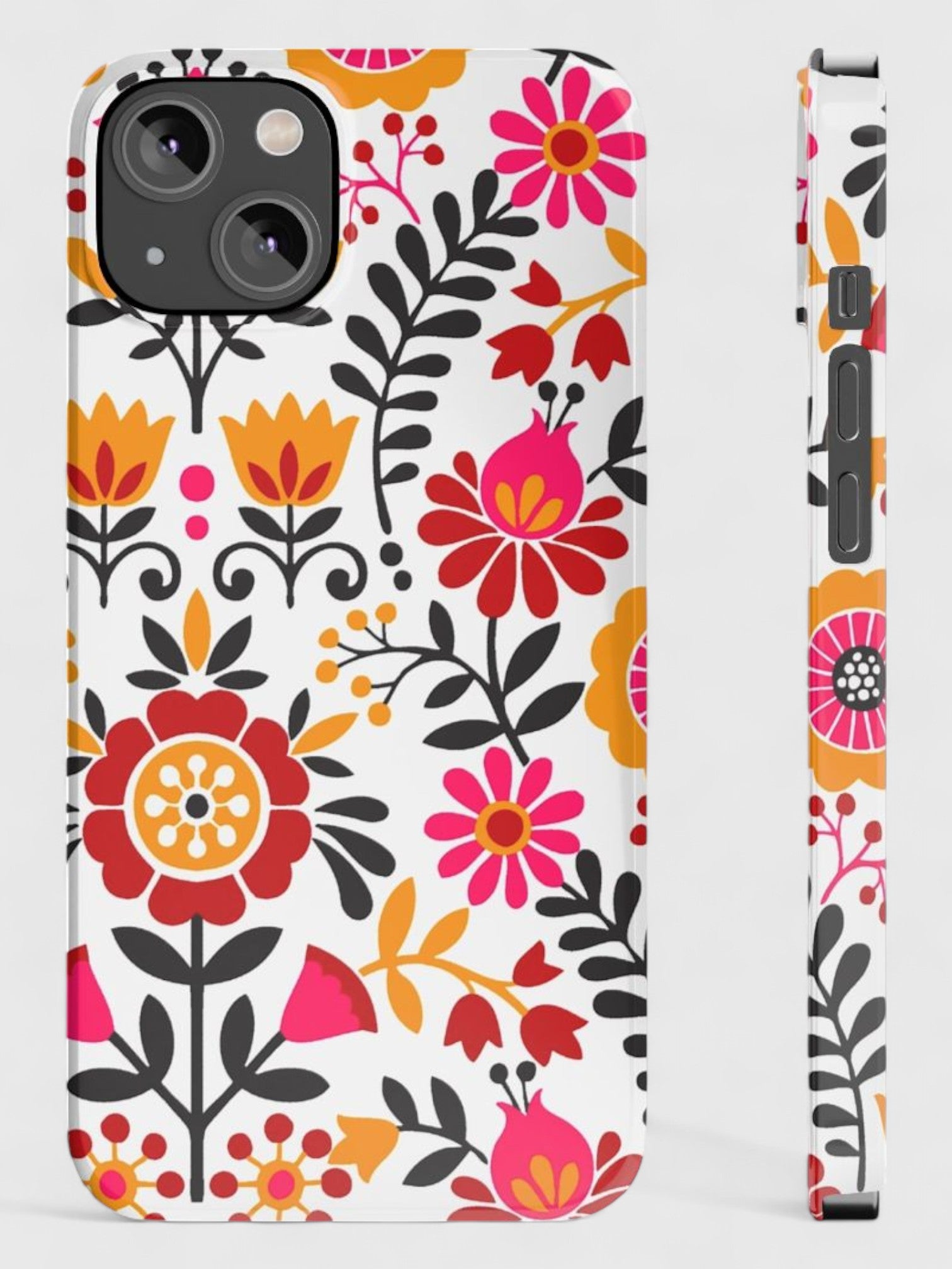 Vibrant Floral Slim iPhone Case