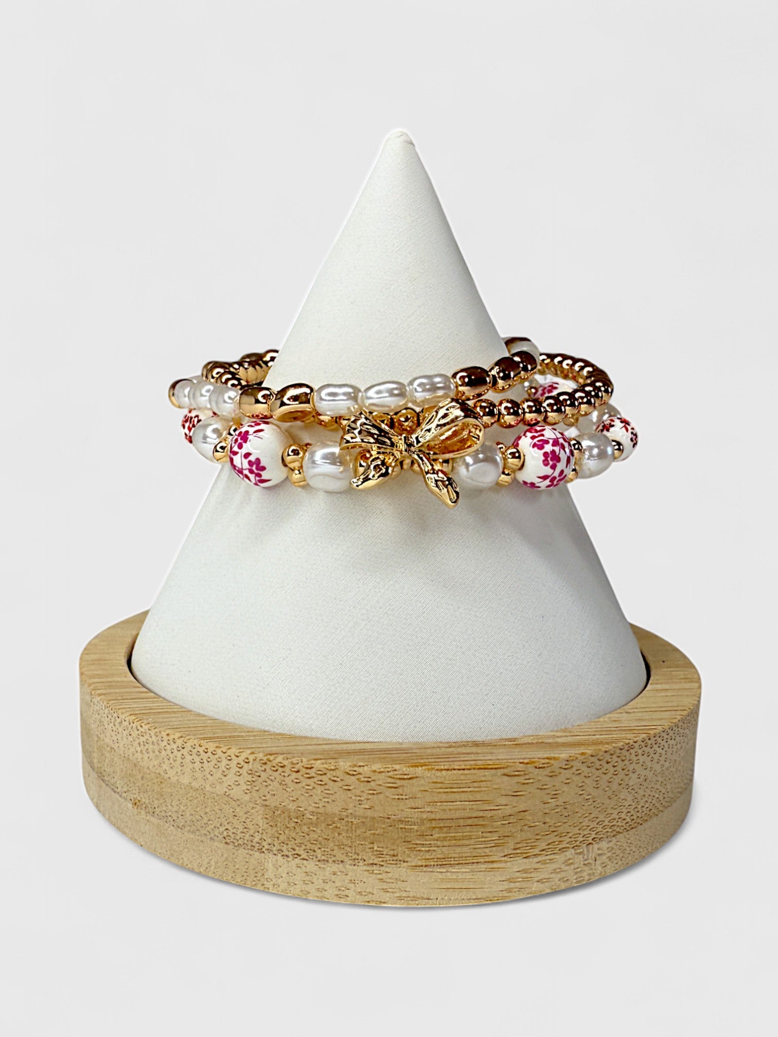 Rosie Bow Layered Bracelet Set