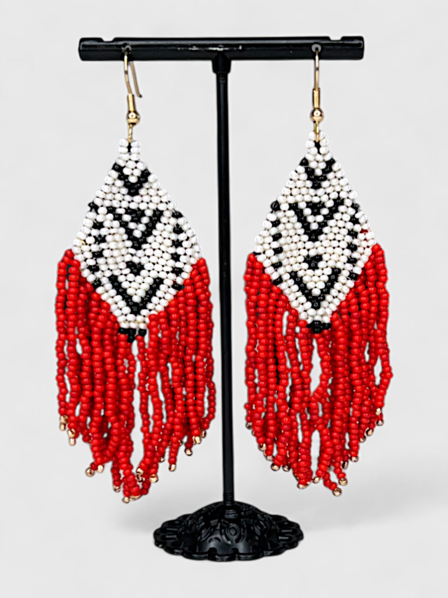 Flamenco Fringe Beaded Earrings