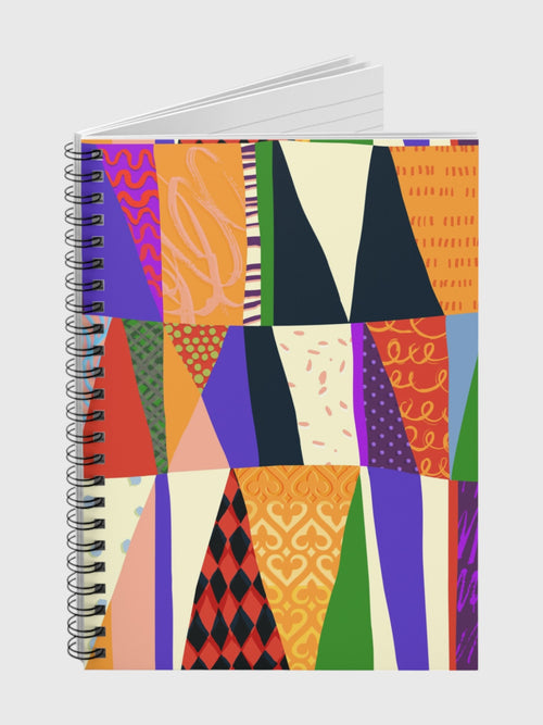 Abstract Triangles Spiral Notebook