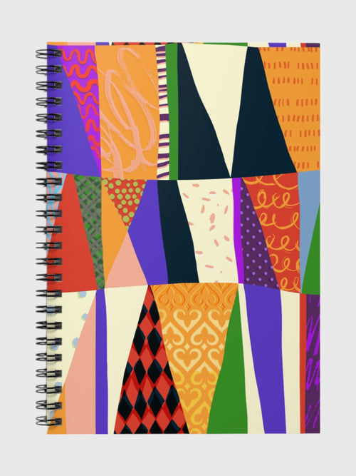 Abstract Triangles Spiral Notebook