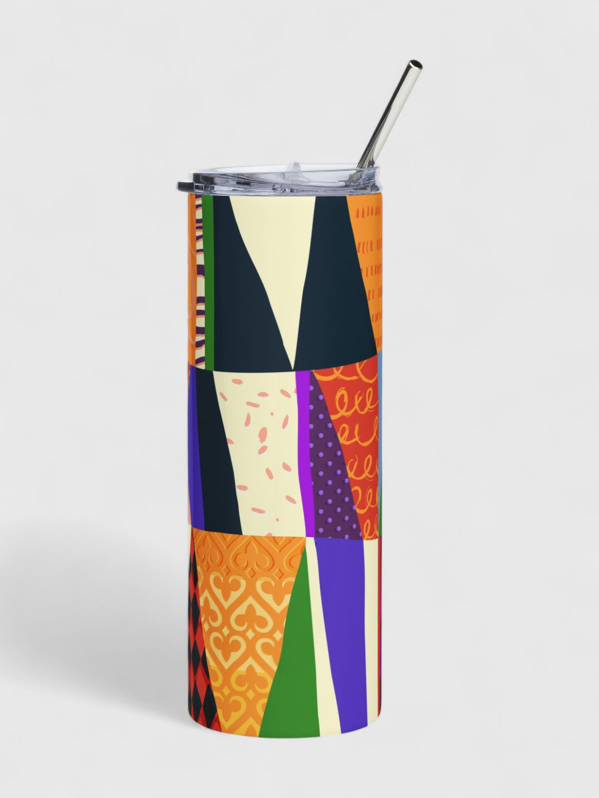 Abstract Triangles Stainless Steel Tumbler - 20oz