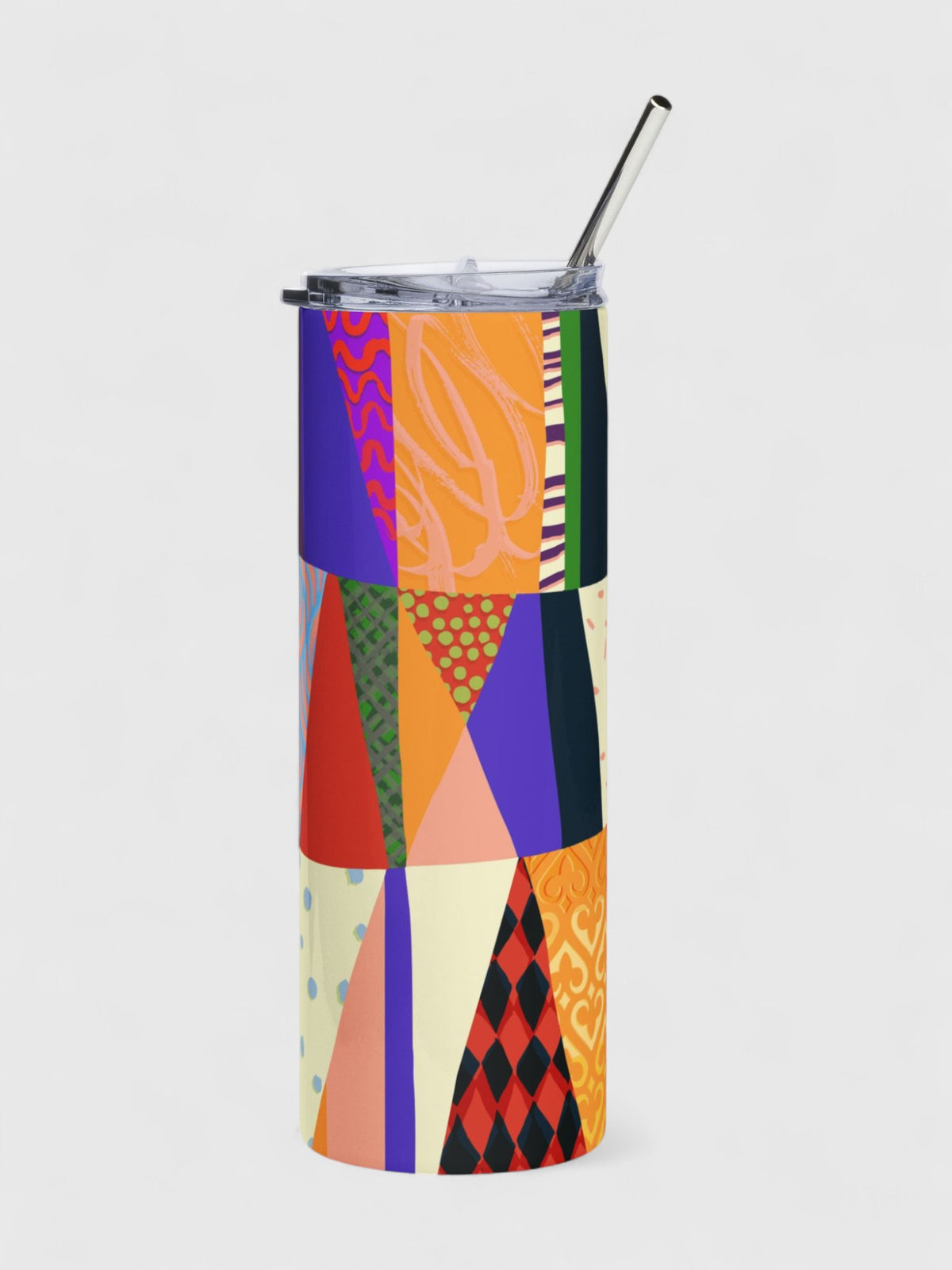 Abstract Triangles Stainless Steel Tumbler - 20oz
