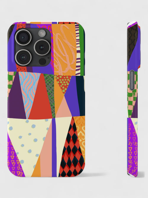 Abstract Triangles Slim iPhone Case