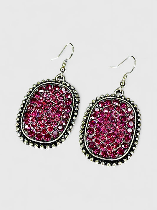 Glitz Trap Oval Earrings