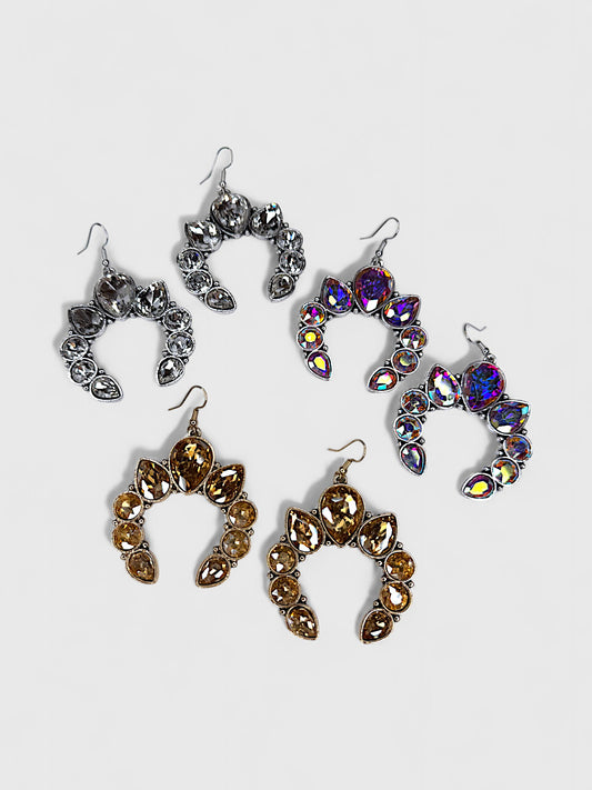Crescent Chaos Gem Hoops