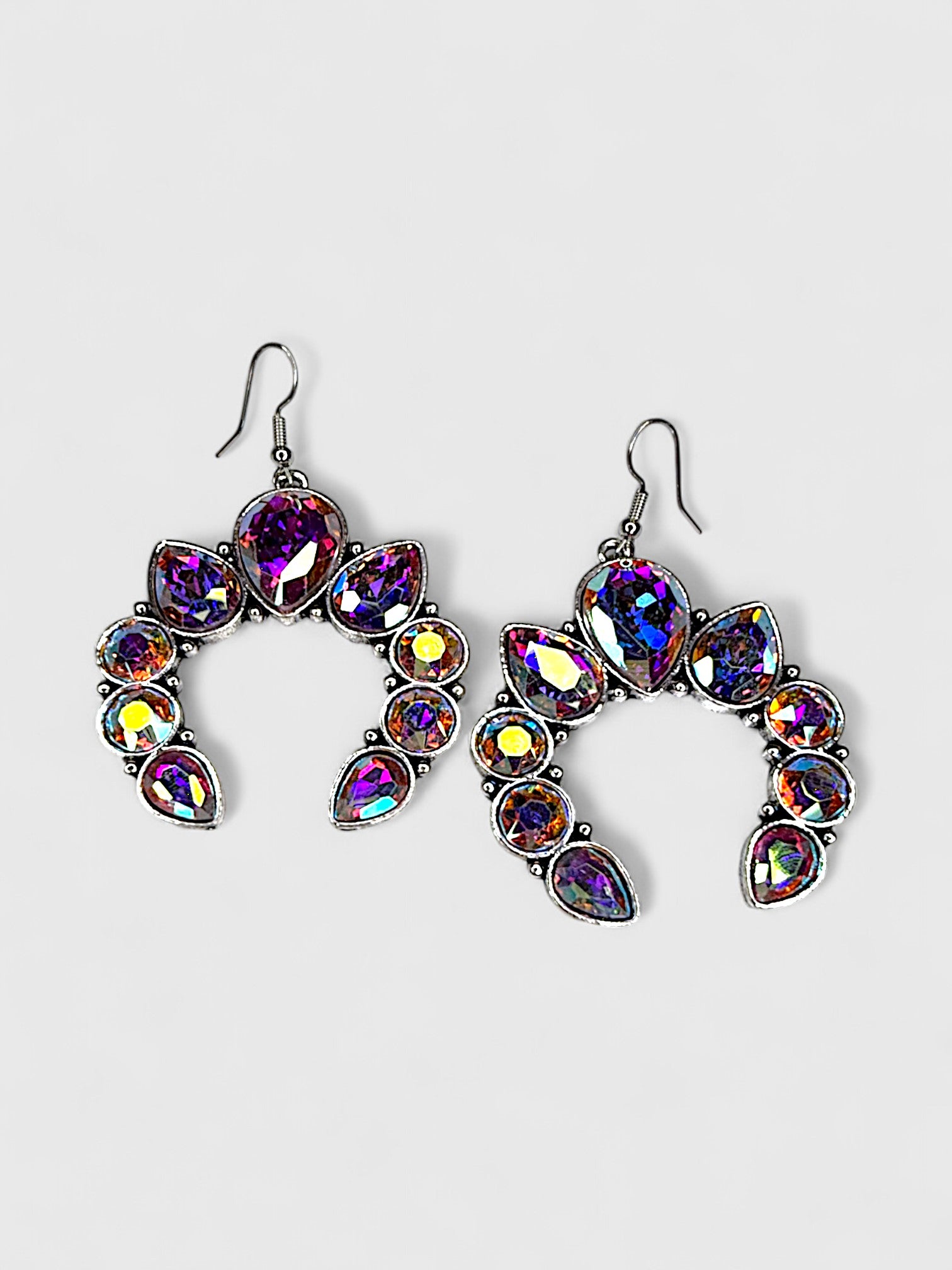 Crescent Chaos Gem Hoops