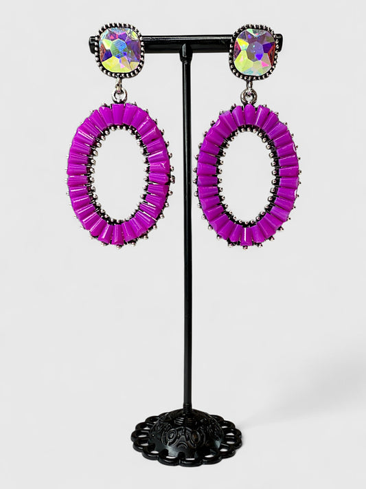 Drama Drop Oval Earrings