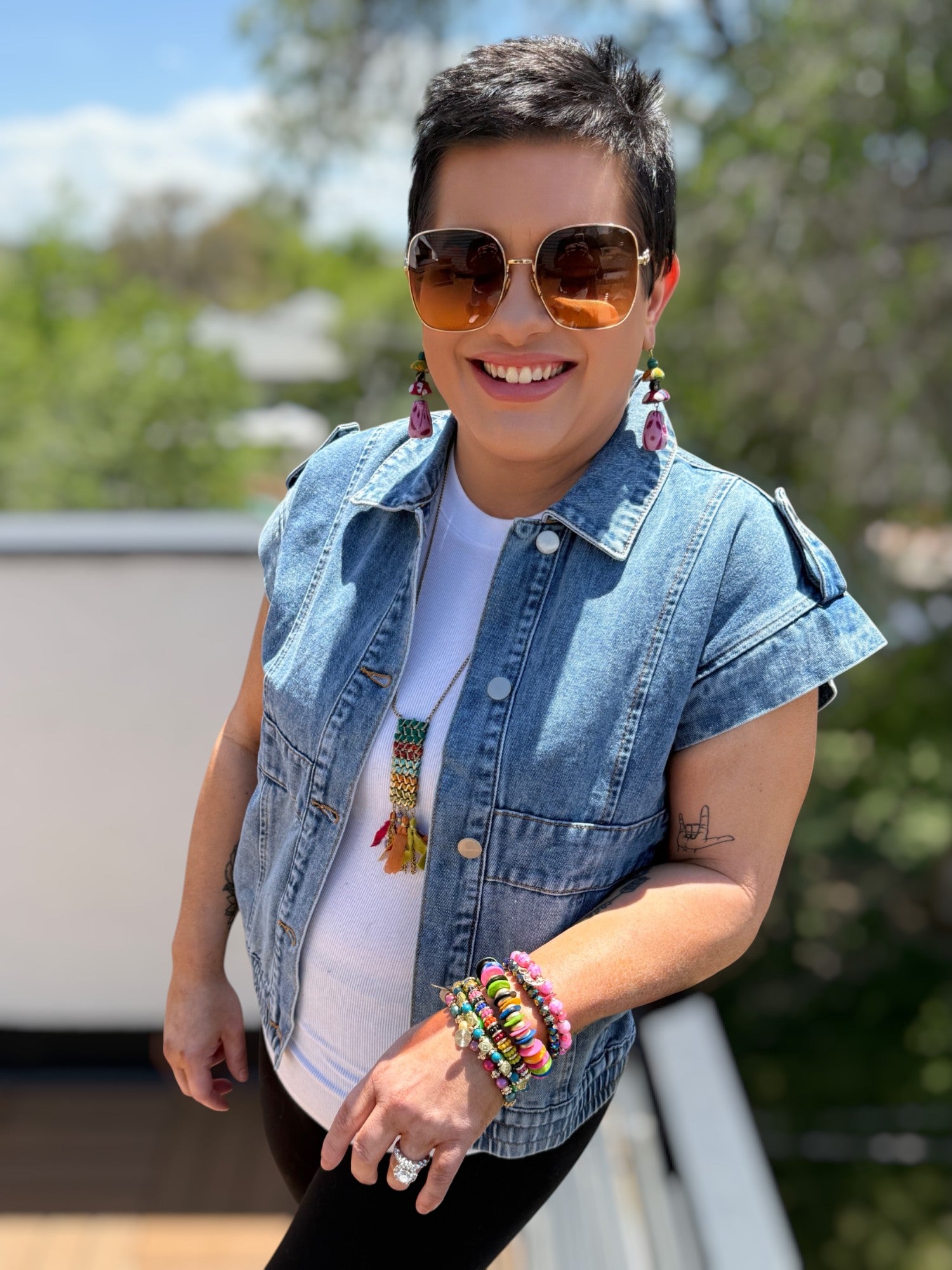 Layered Woven Tassel Necklace