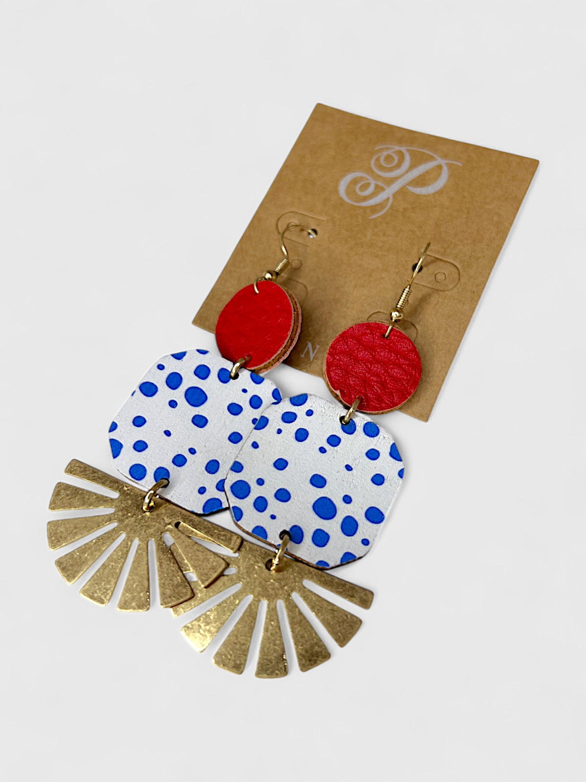 Dotted Deco Drop Earrings