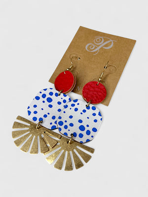 Dotted Deco Drop Earrings